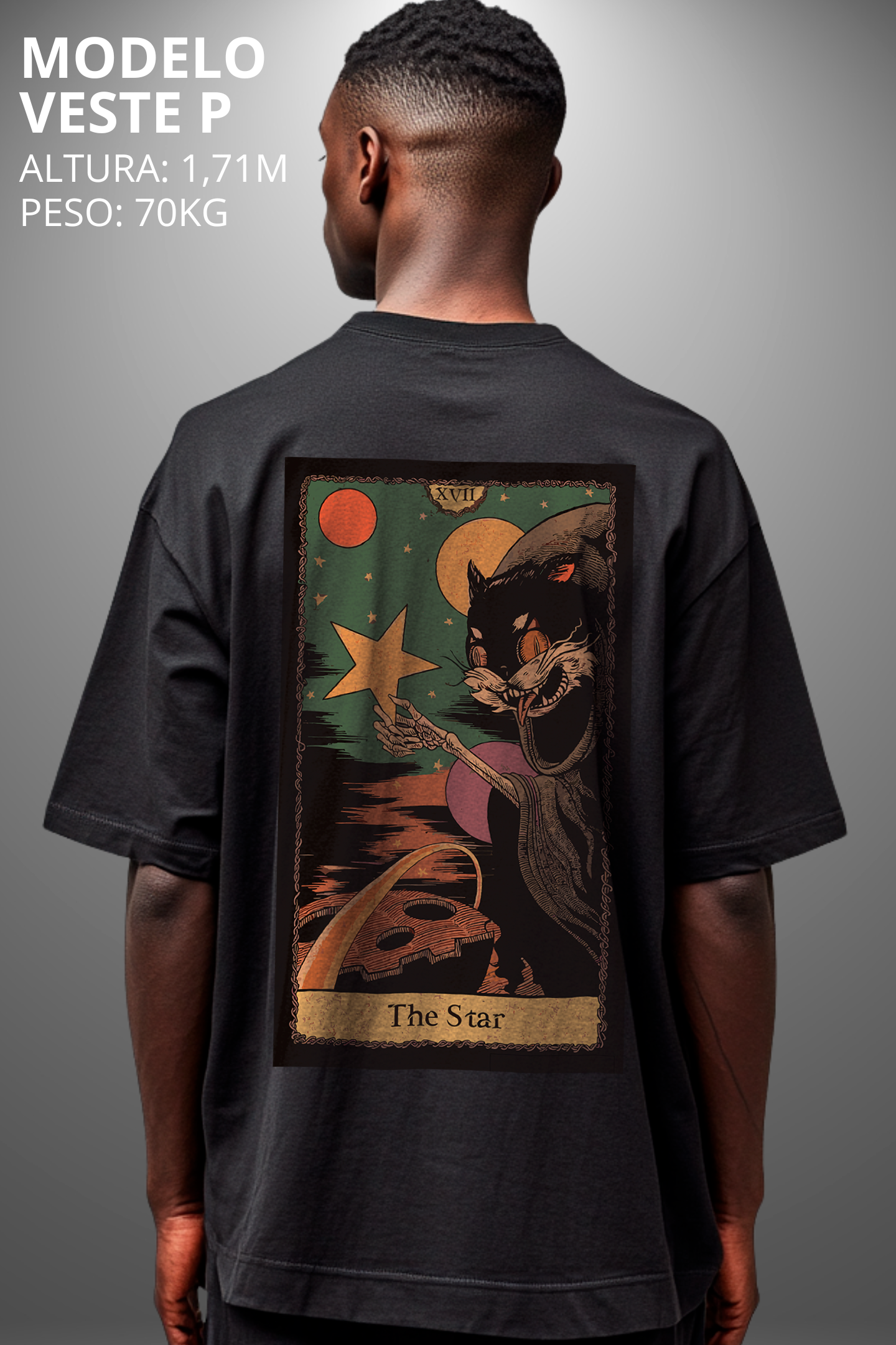 Camiseta Oversized Tshirt Hevor Tarot The Star