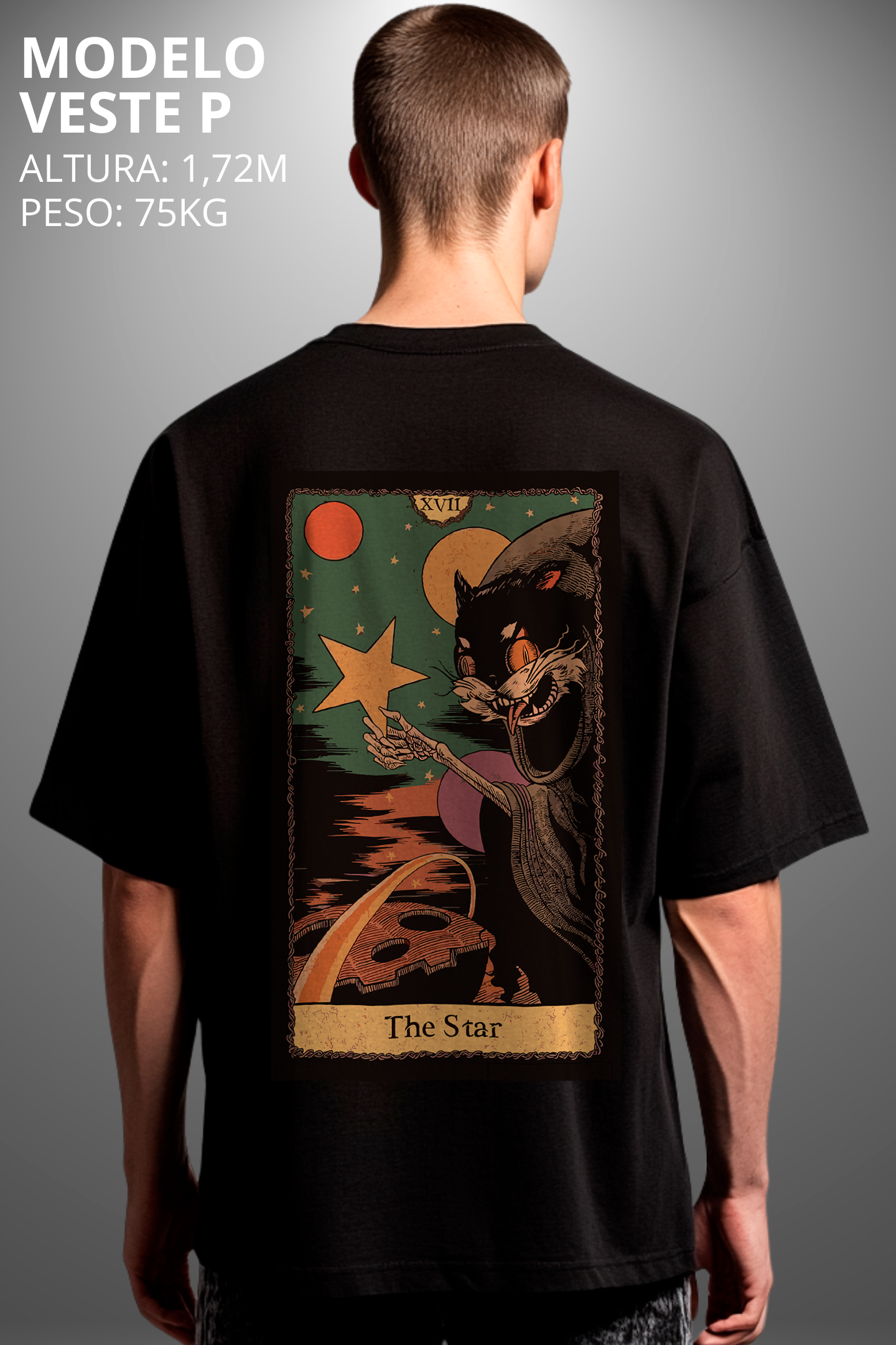 Camiseta Oversized Tshirt Hevor Tarot The Star