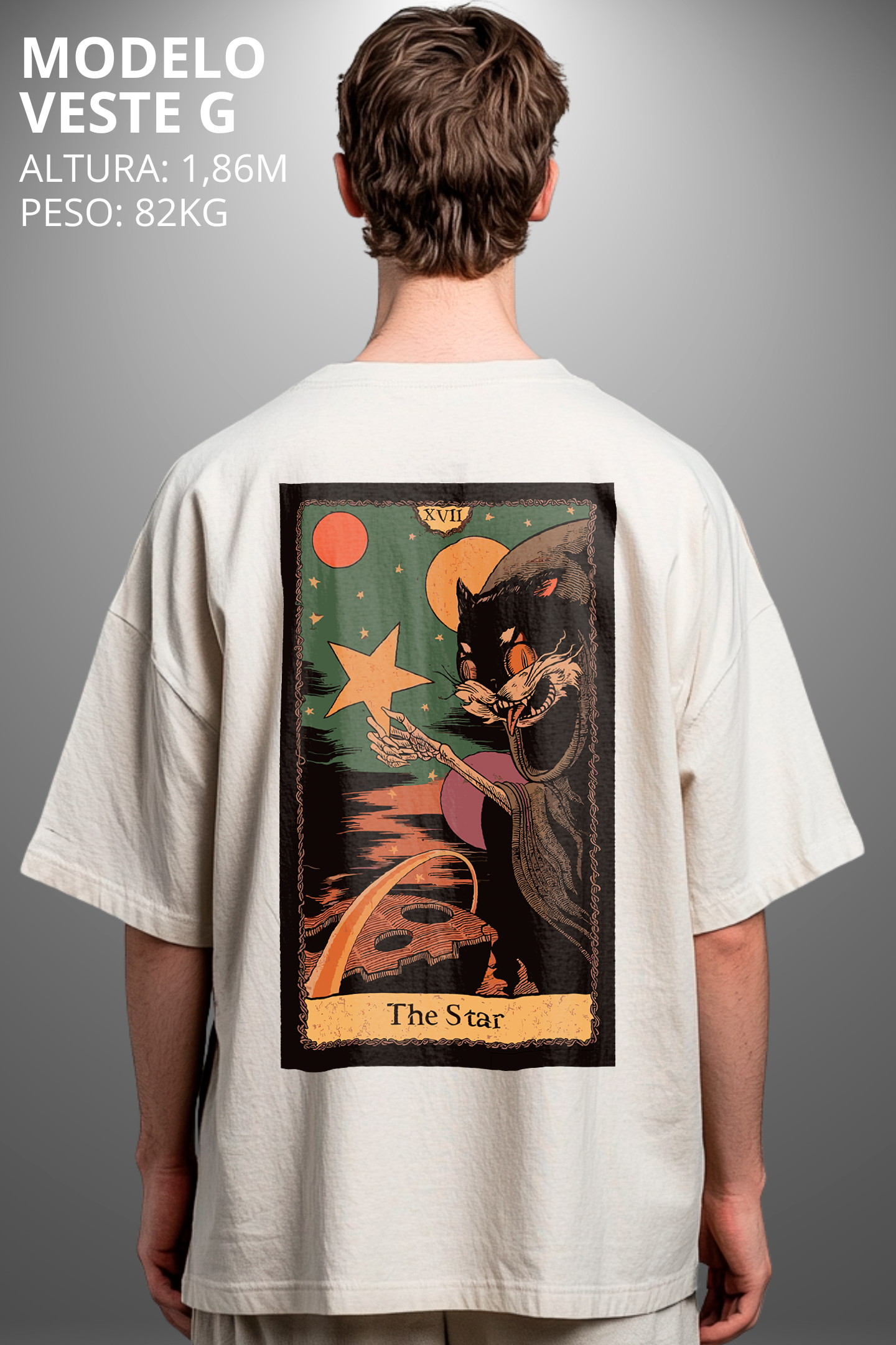 Camiseta Oversized Tshirt Hevor Tarot The Star