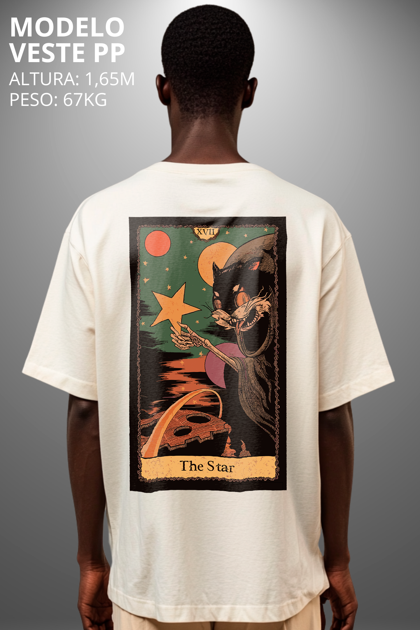 Camiseta Oversized Tshirt Hevor Tarot The Star