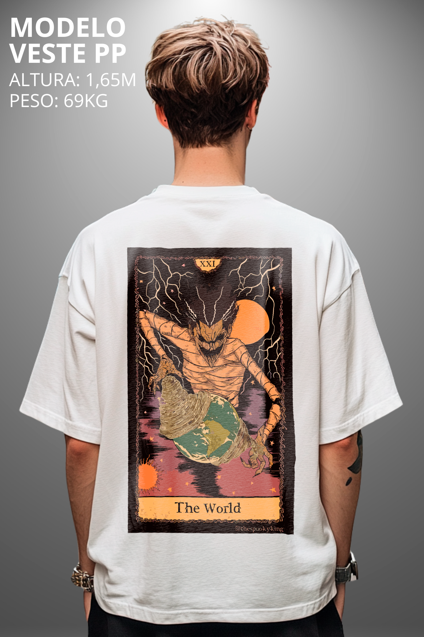 Camiseta Oversized Tshirt Hevor Tarot The World