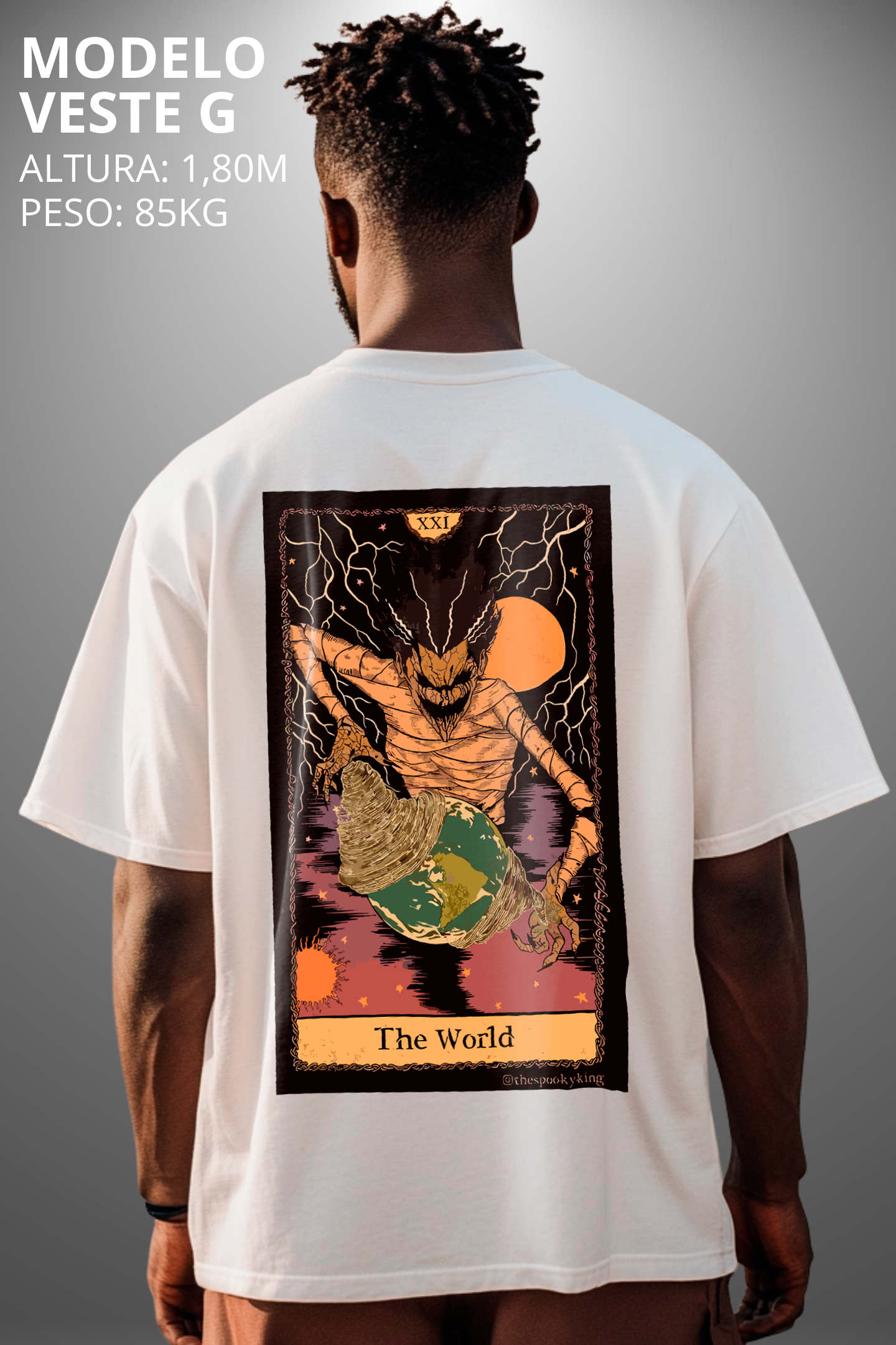 Camiseta Oversized Tshirt Hevor Tarot The World