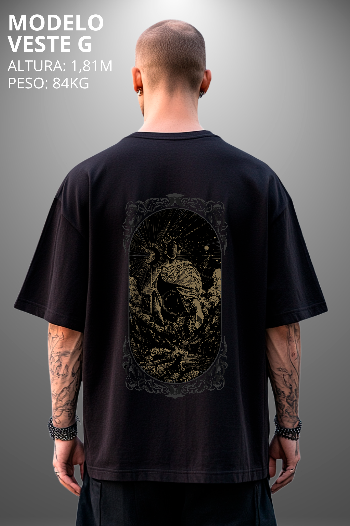 Camiseta Oversized Tshirt Hevor Tarot Final Universe