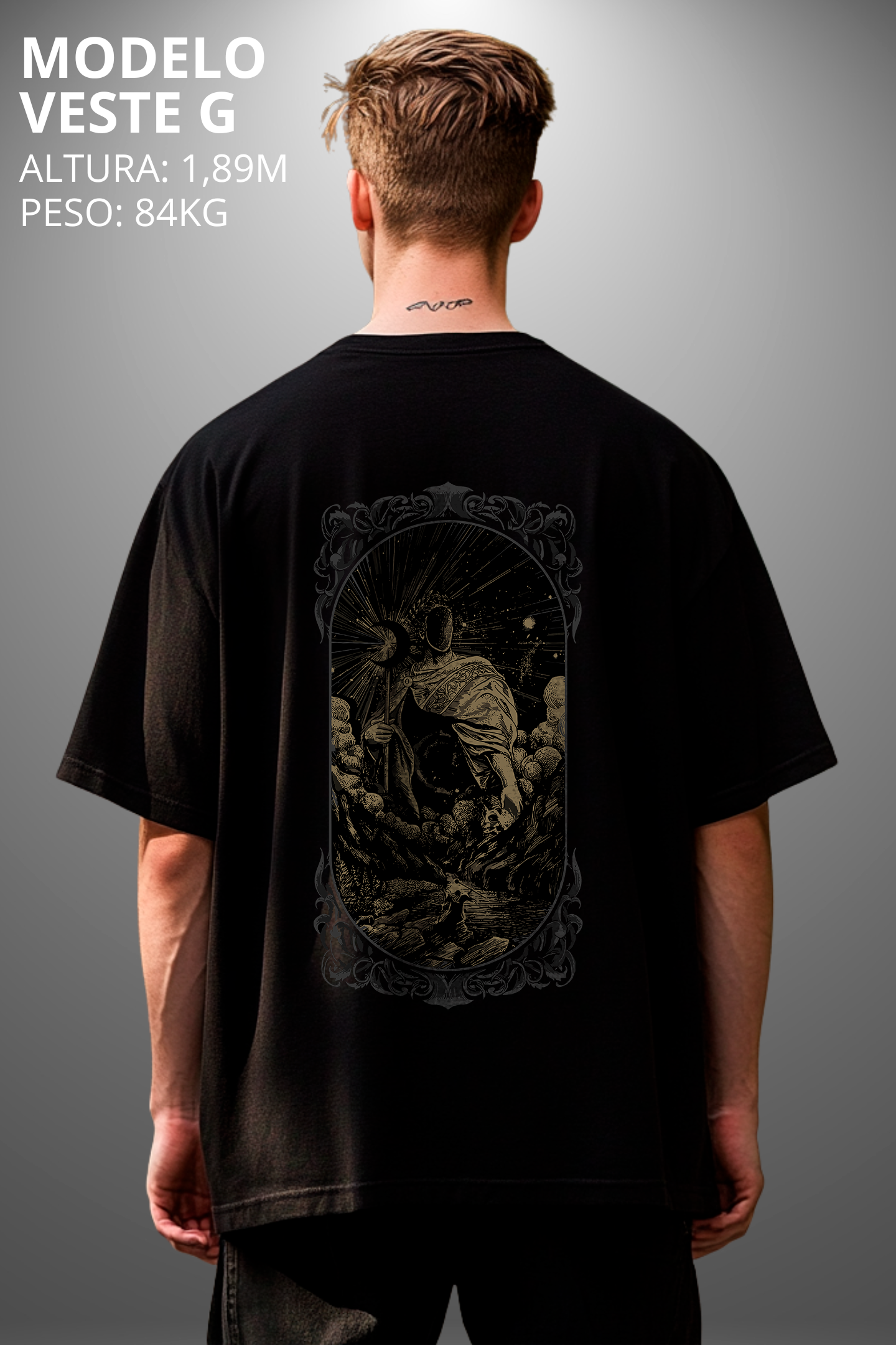 Camiseta Oversized Tshirt Hevor Tarot Final Universe