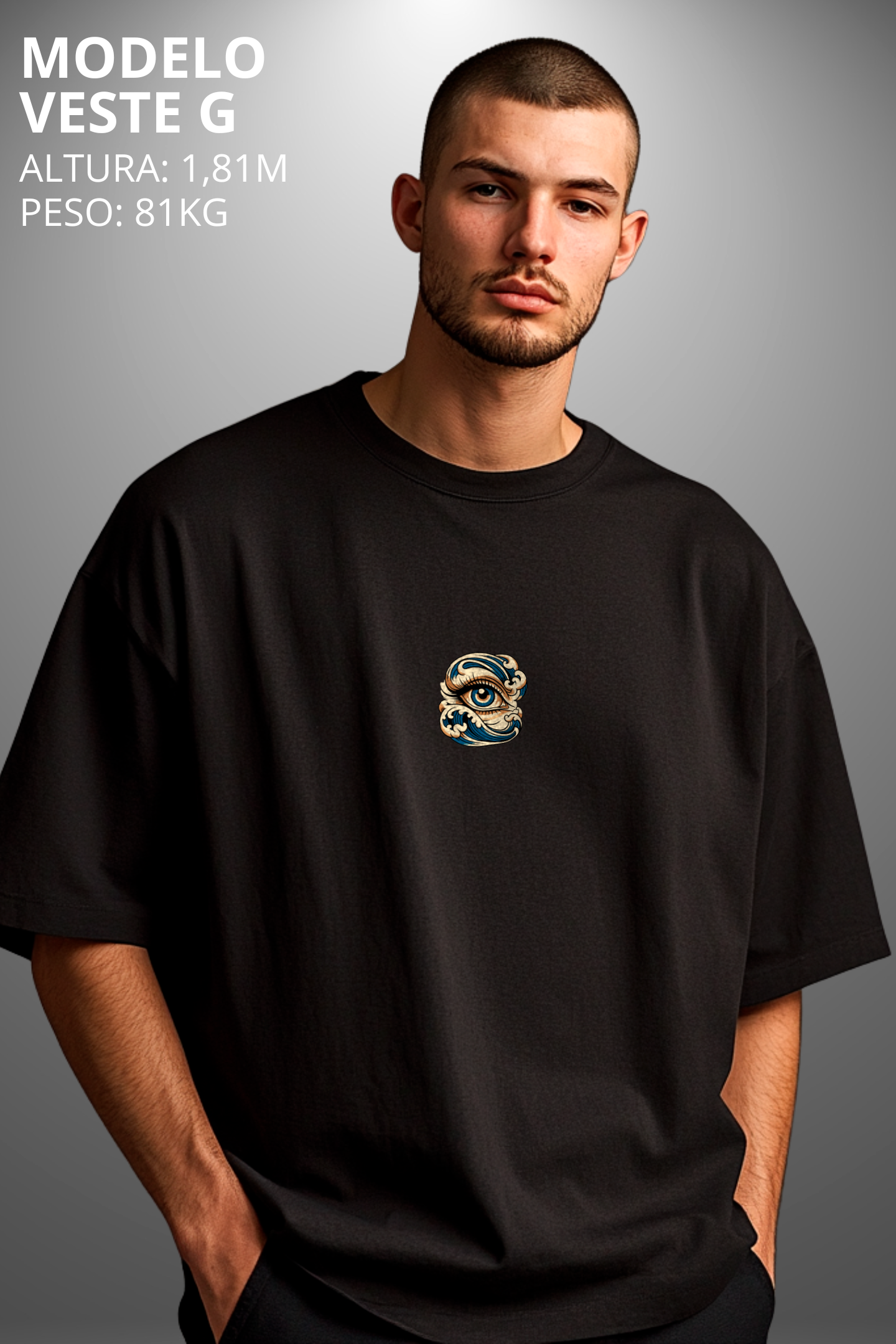Camiseta Oversized Tshirt Hevor Despojada Waves