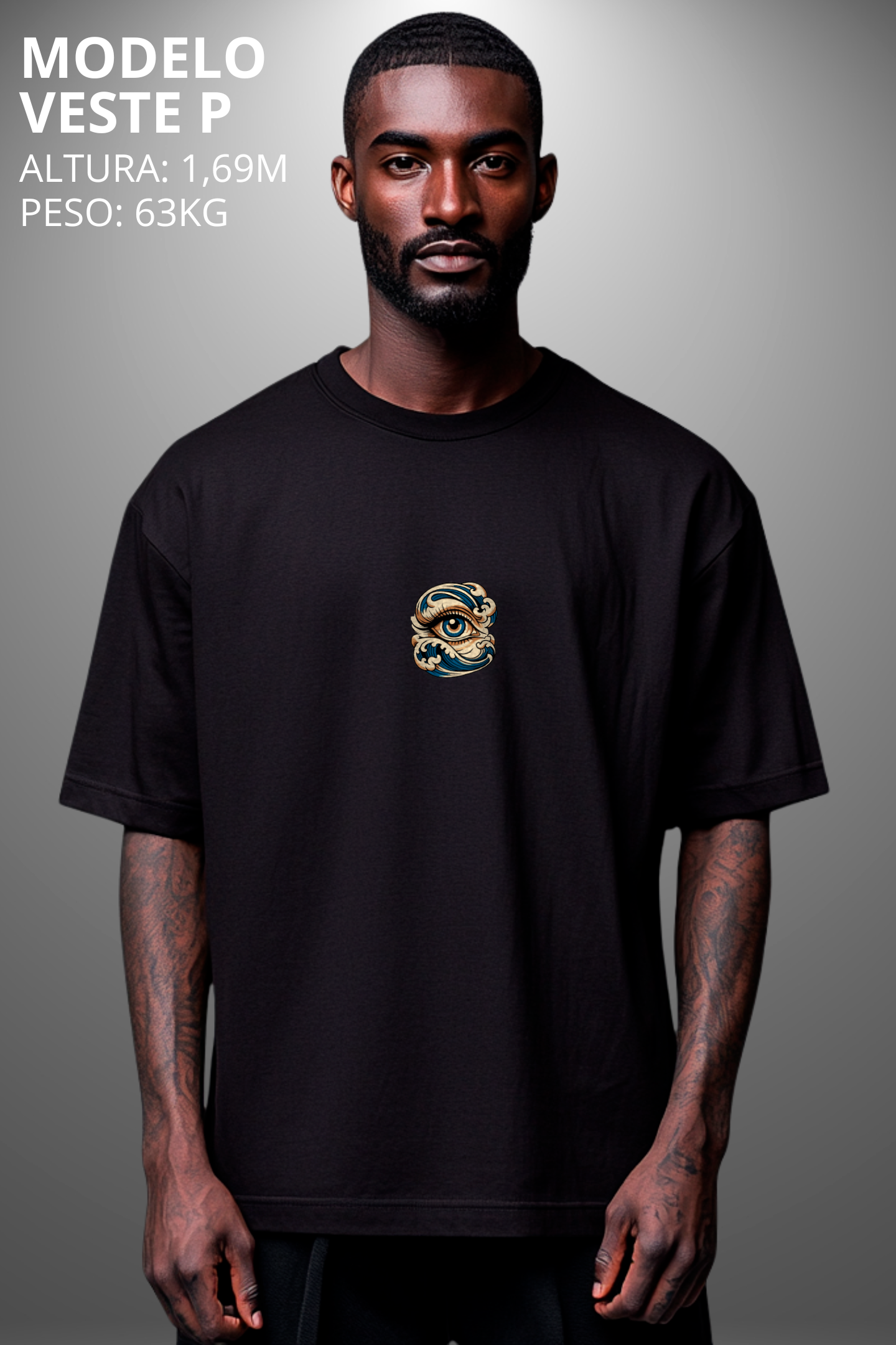 Camiseta Oversized Tshirt Hevor Despojada Waves