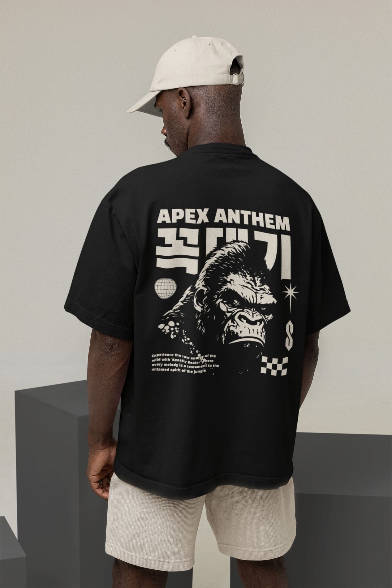Camiseta Oversized Tshirt Hevor Gorilla