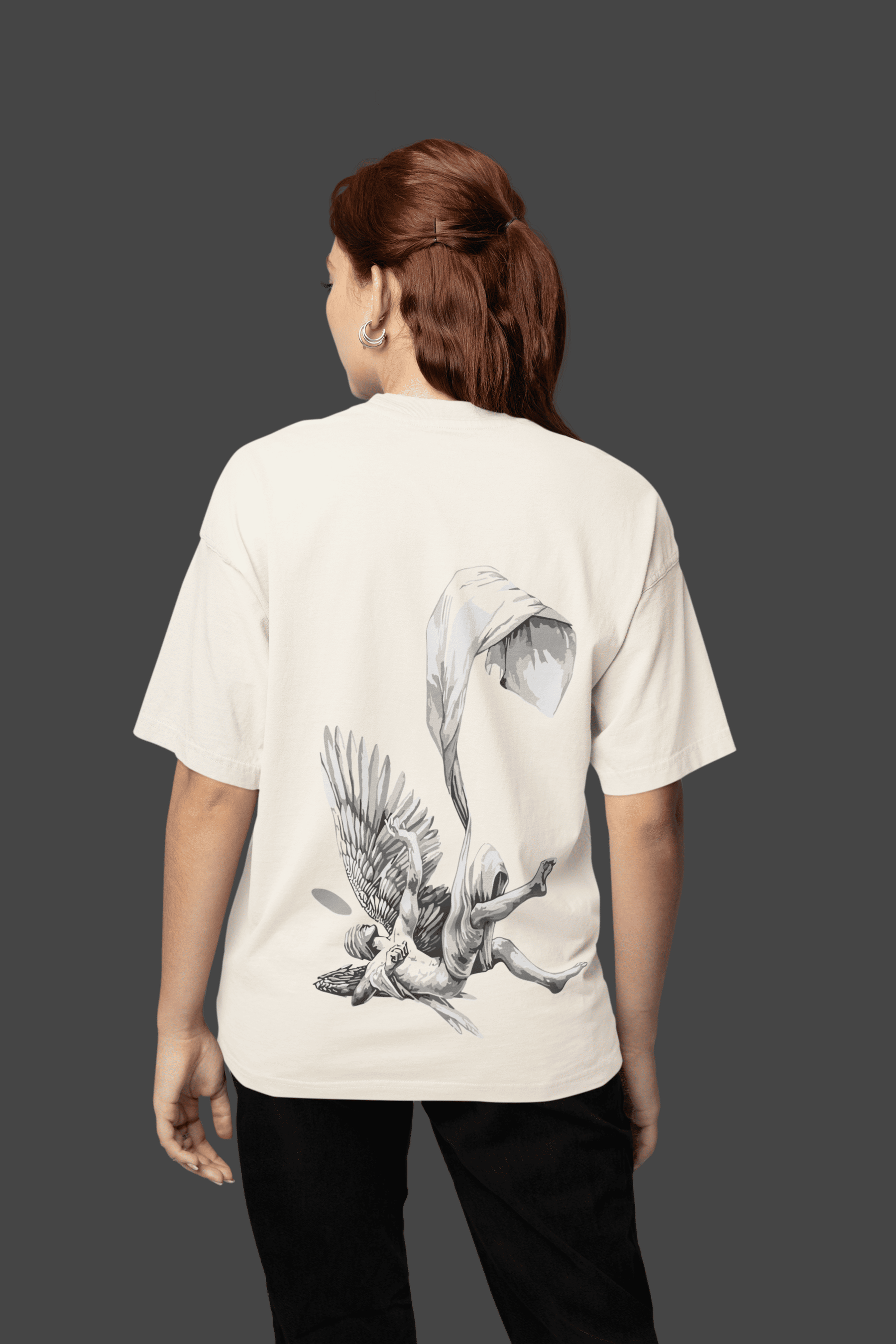 Camiseta Oversized Tshirt Hevor Tarot Anjo Caído
