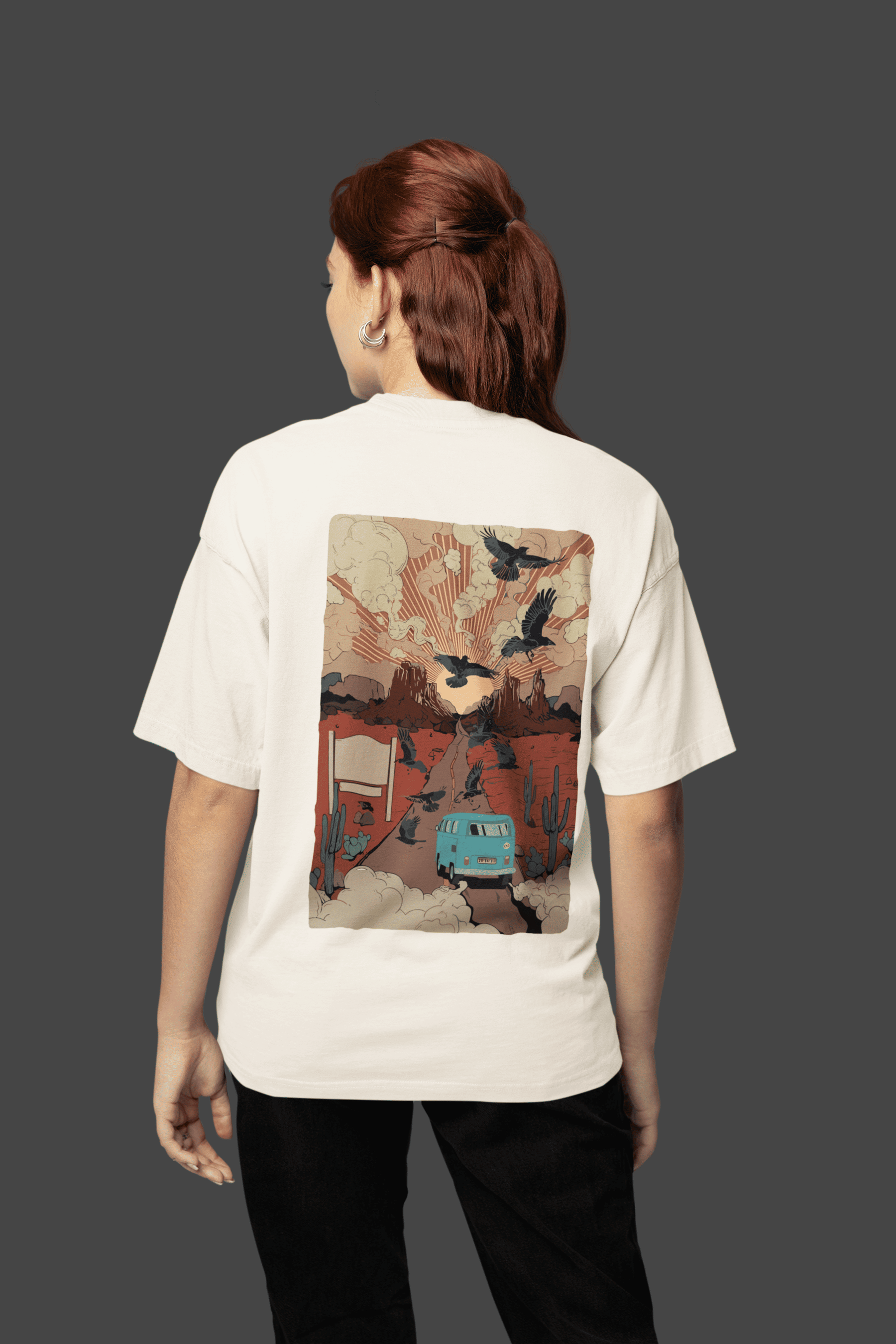 Camiseta Oversized Tshirt Hevor Exclusive Desert Road