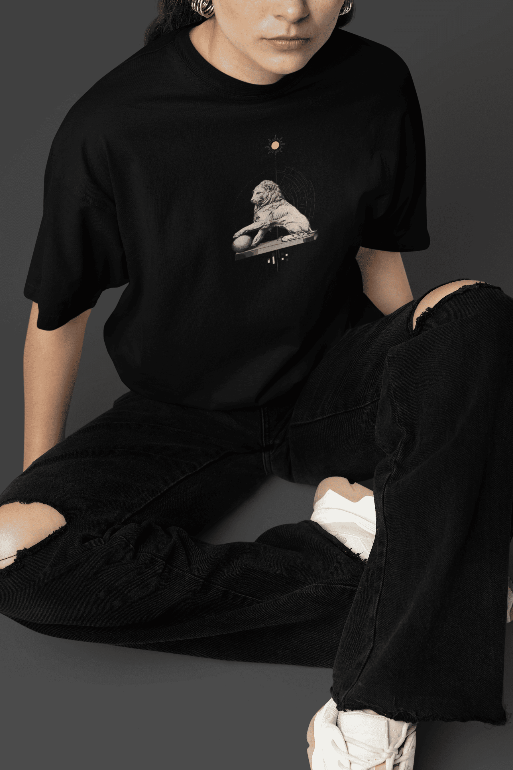 Camiseta Oversized Tshirt Hevor Despojada Serenidade