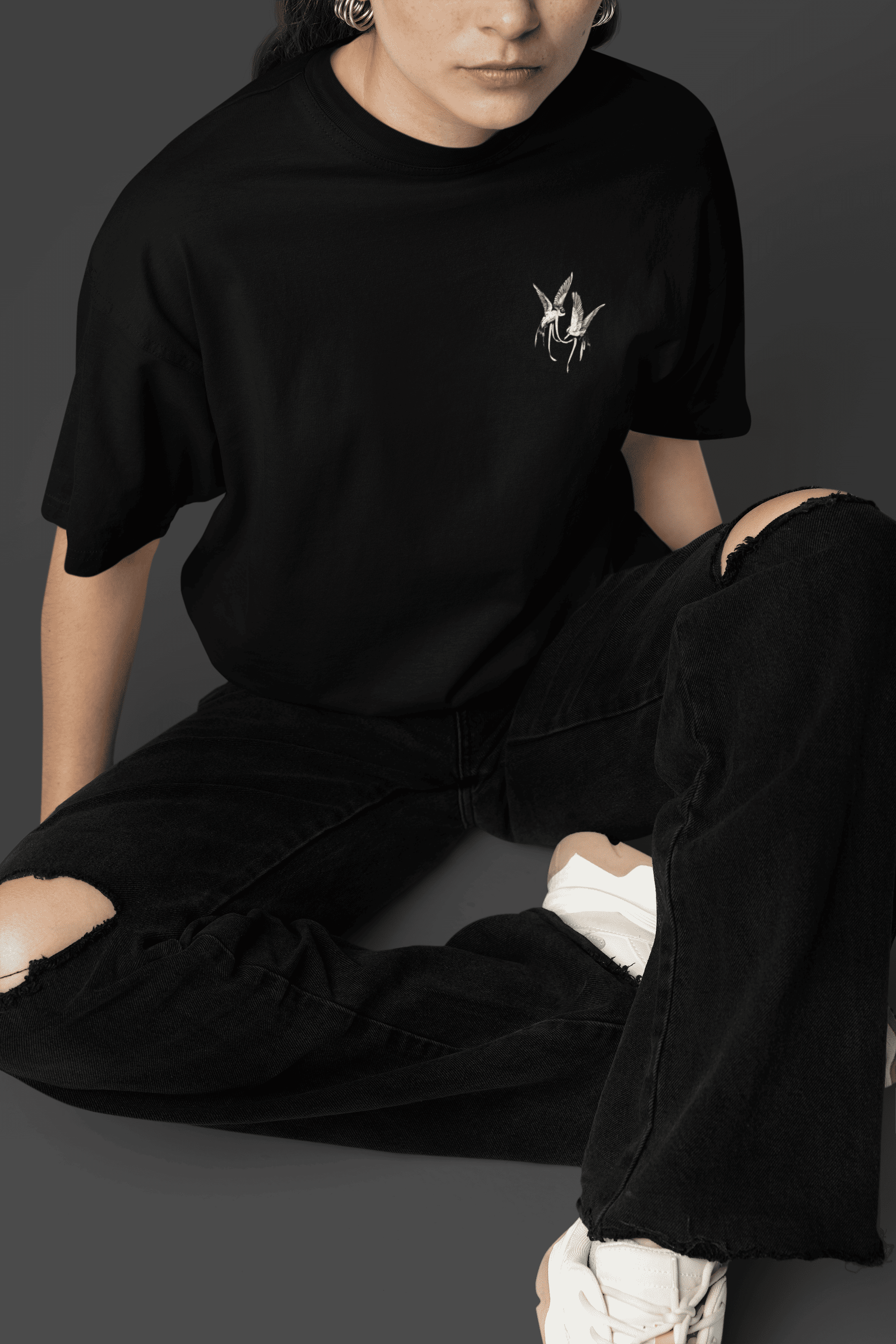 Camiseta Oversized Tshirt Hevor Tarot Anjo Caído