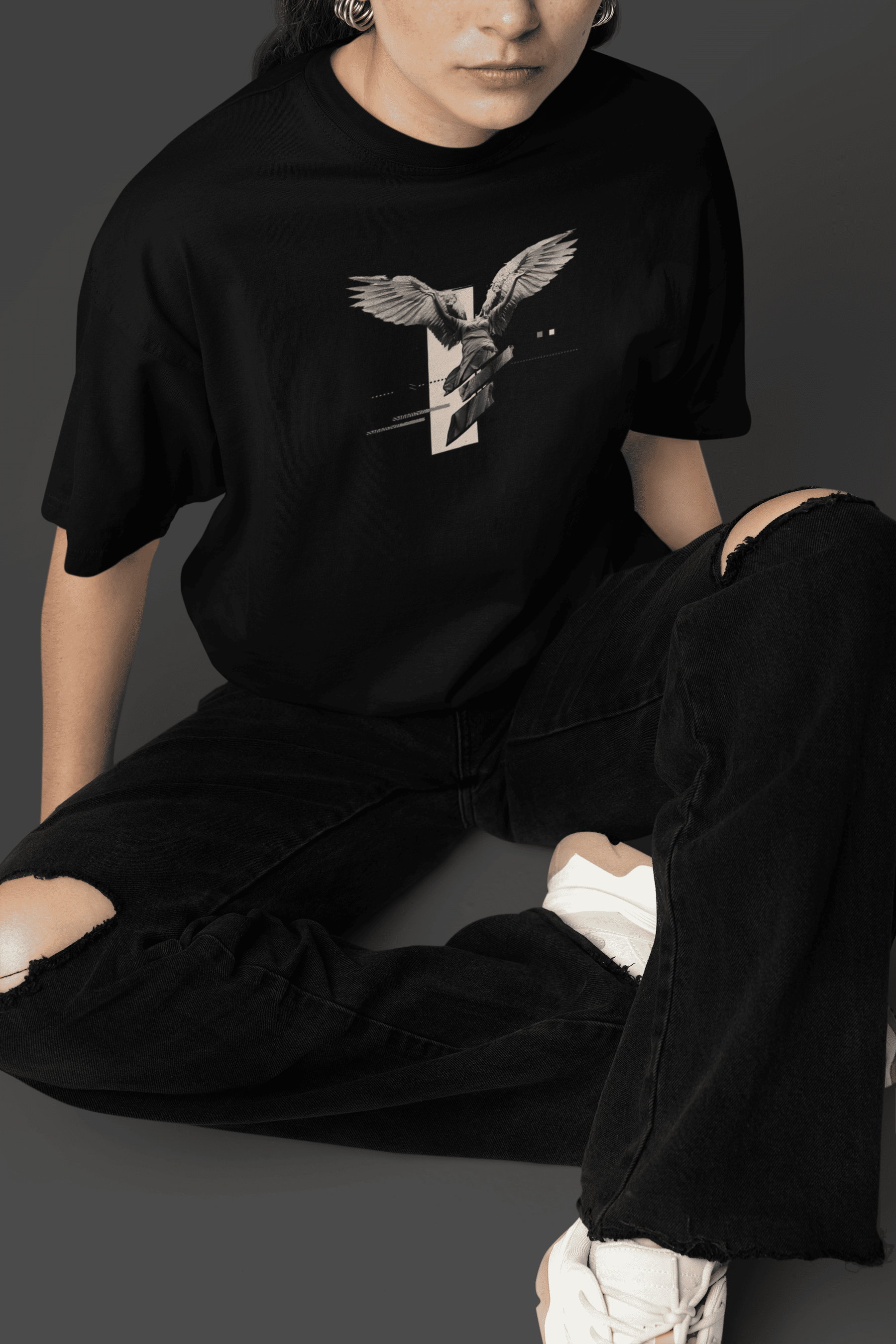 Camiseta Oversized Tshirt Hevor Despojada Arcanjo Angelo