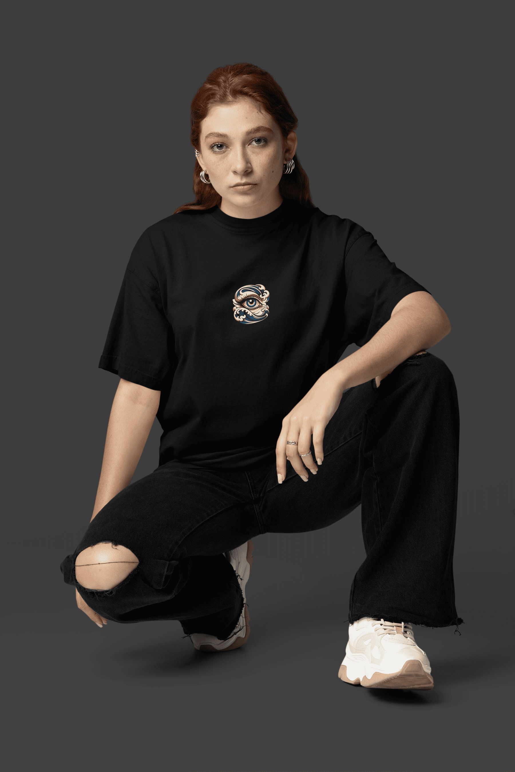 Camiseta Oversized Tshirt Hevor Despojada Waves