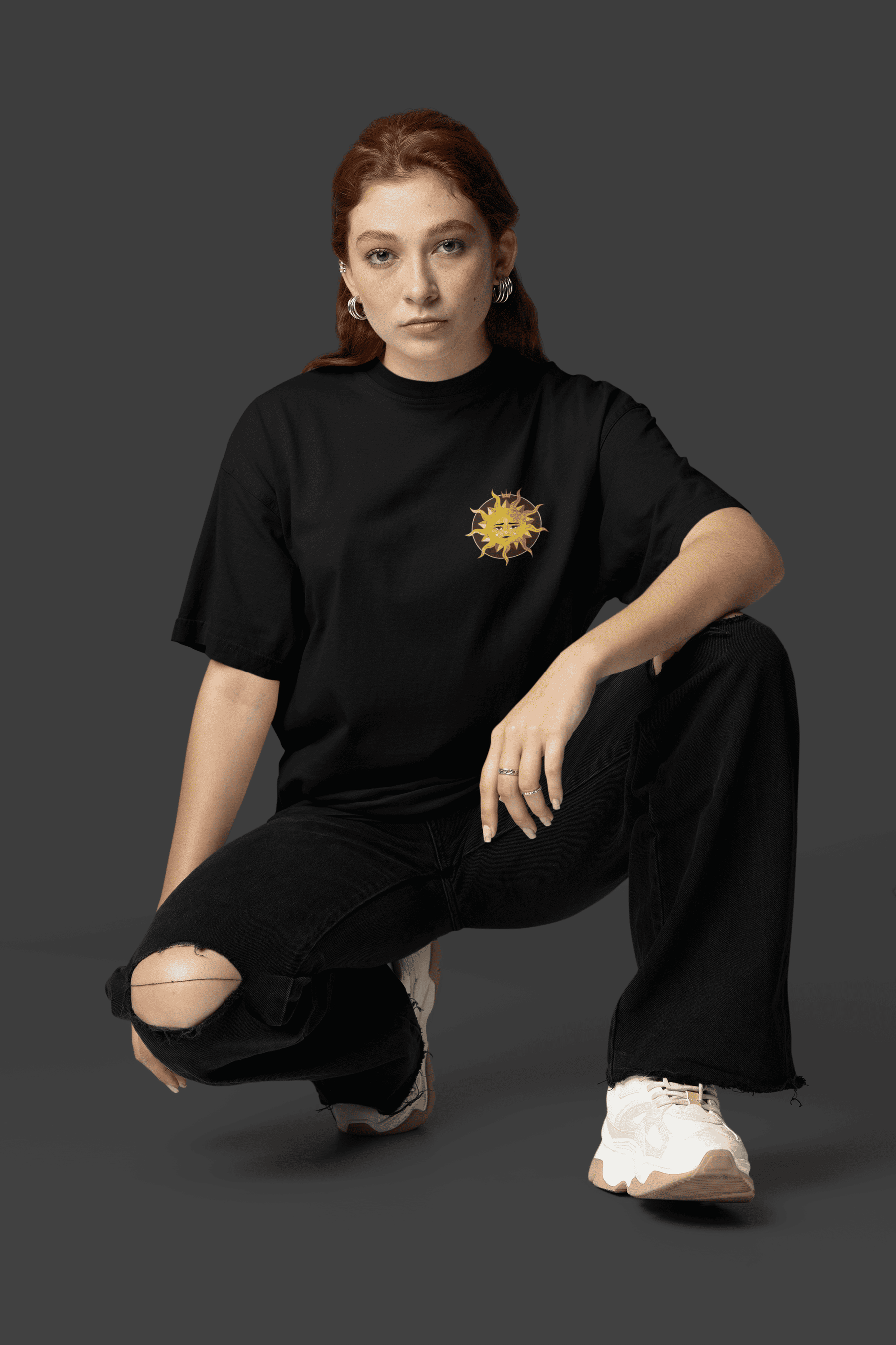 Camiseta Oversized Tshirt Hevor Exclusive Moon Sun