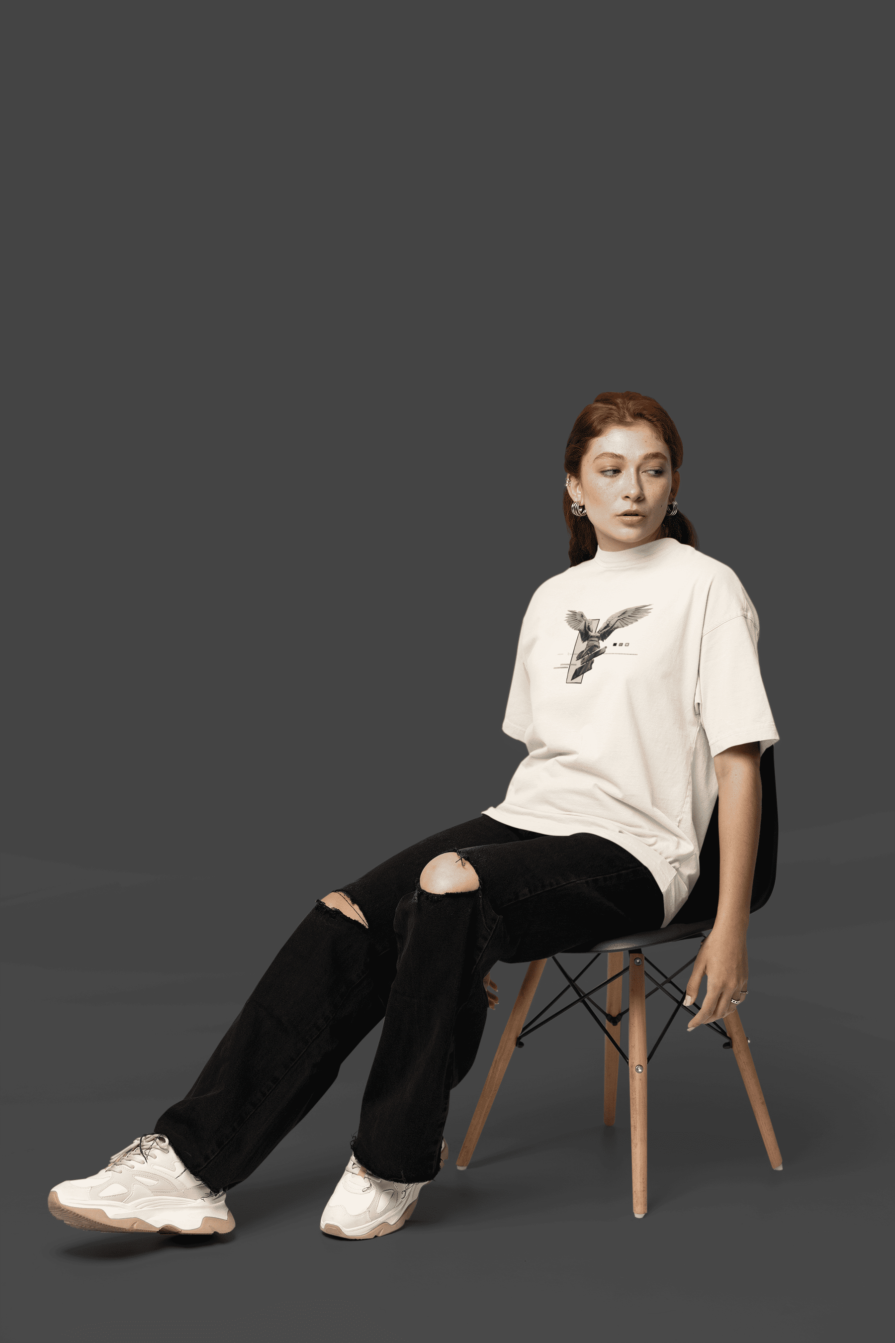 Camiseta Oversized Tshirt Hevor Despojada Arcanjo Angelo
