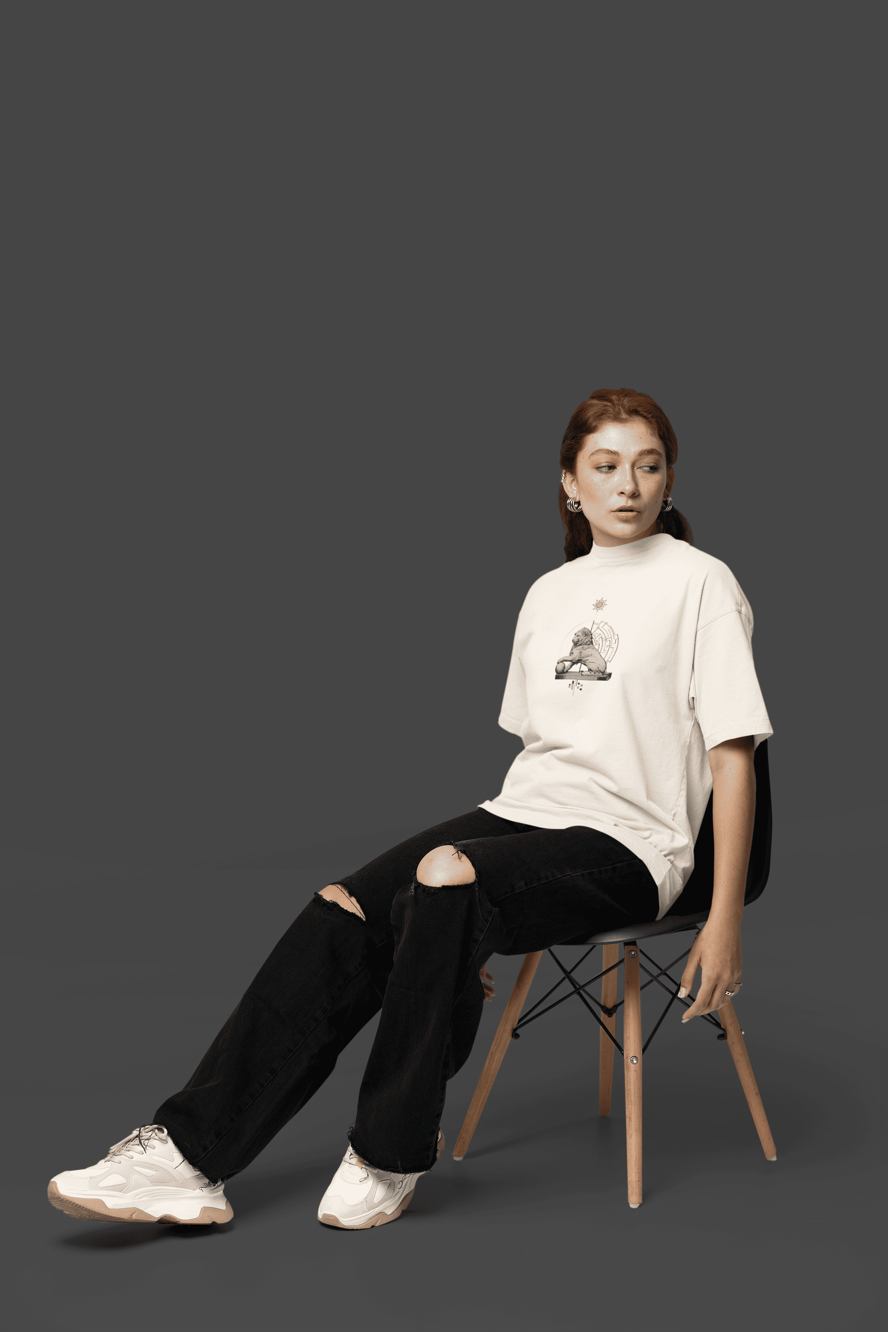 Camiseta Oversized Tshirt Hevor Despojada Serenidade