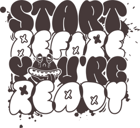 Camiseta Oversized Drop Typography Start Before Hevor