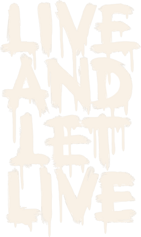 Camiseta Oversized Drop Typography Live And Let Live Hevor