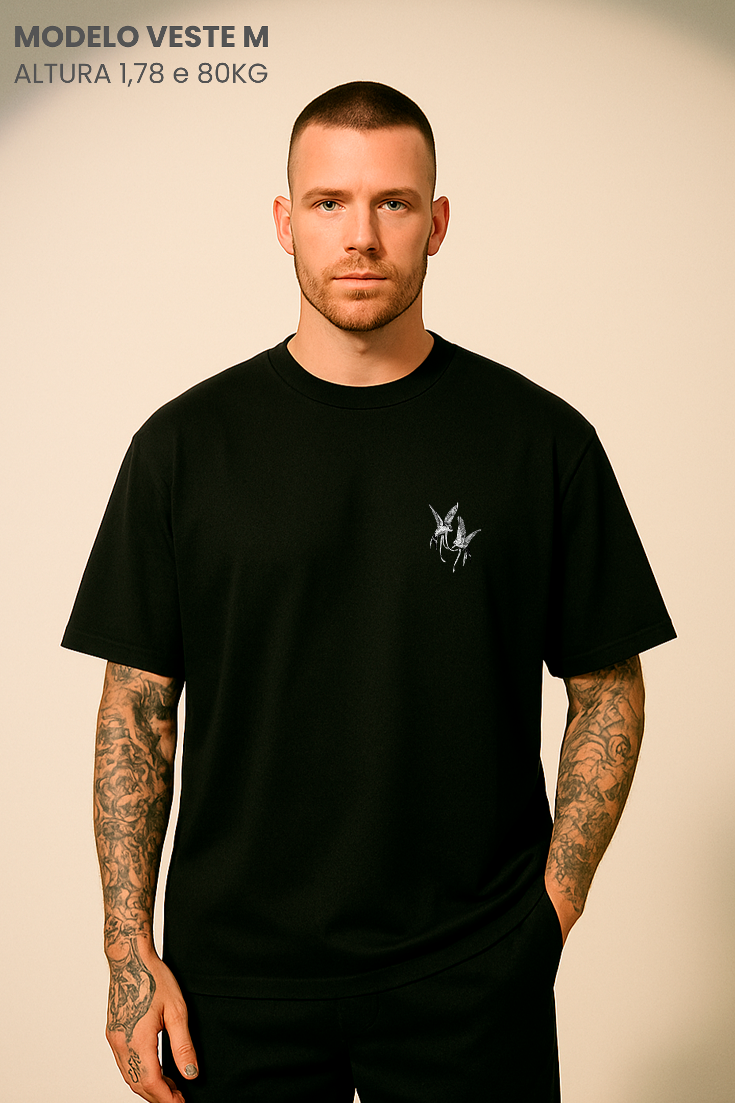 Camiseta Oversized Tshirt Hevor Tarot Anjo Caído