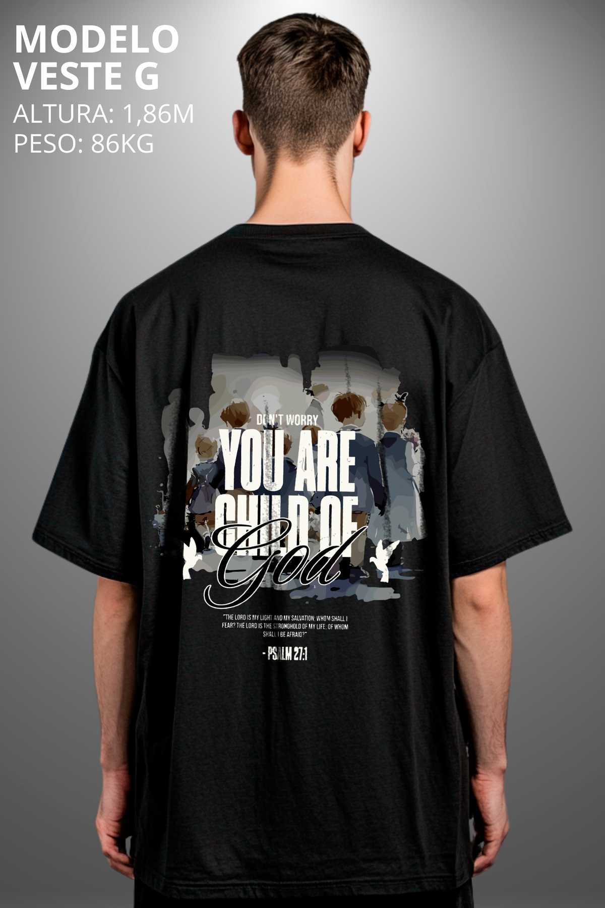 Camiseta Oversized Drop Typography You Are Child Hevor