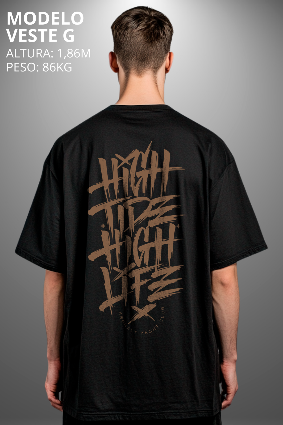 Camiseta Oversized Drop Typography High Life Hevor
