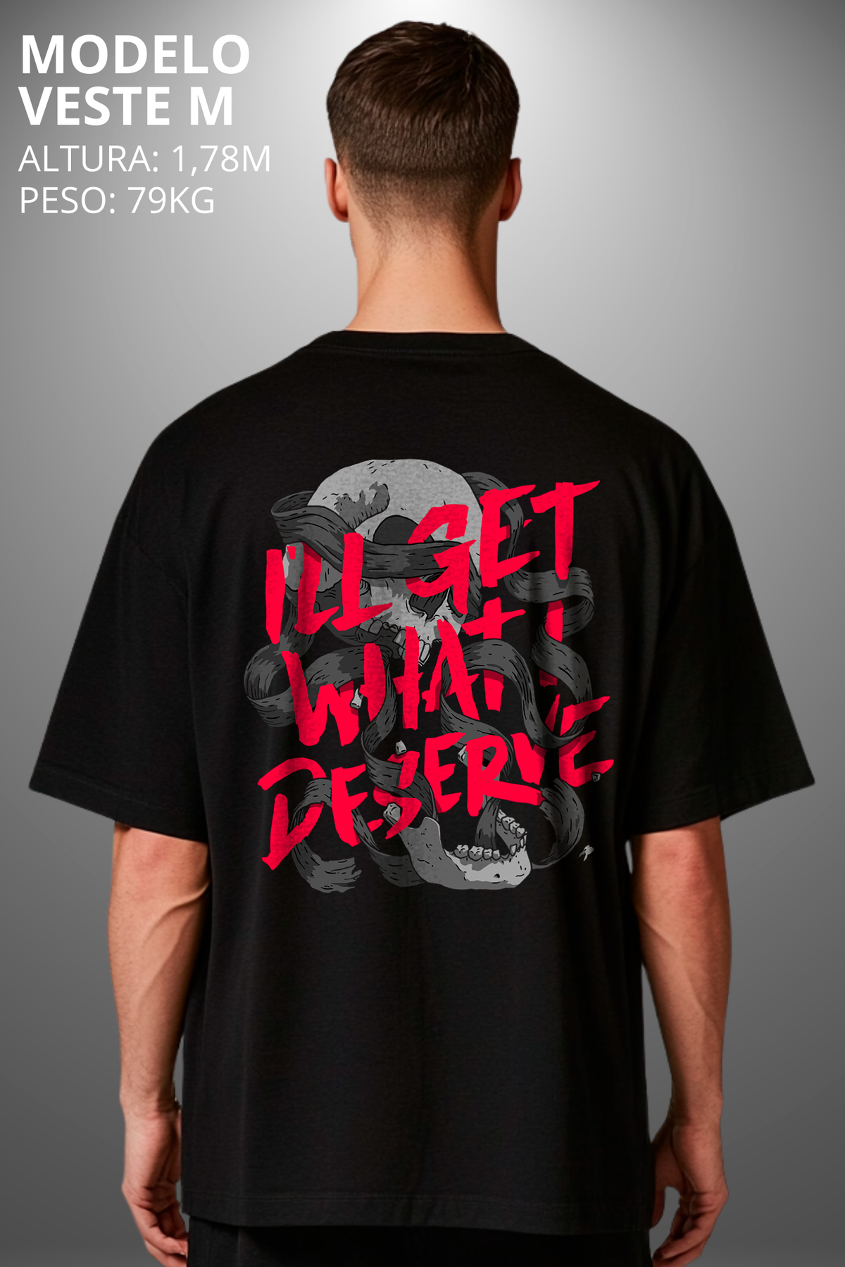 Camiseta Oversized Drop Typography ILL Get Hevor