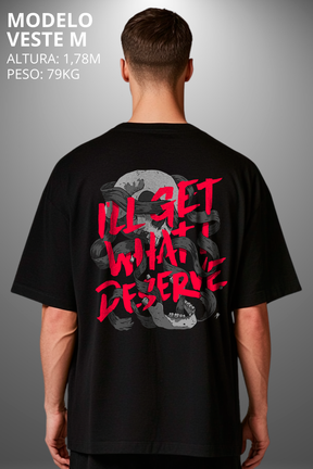 Camiseta Oversized Drop Typography ILL Get Hevor