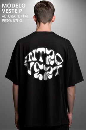 Camiseta Oversized Drop Typography Intro Get Hevor