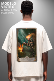 Camiseta Oversized Drop Folclore Brasileiro Curupira Hevor