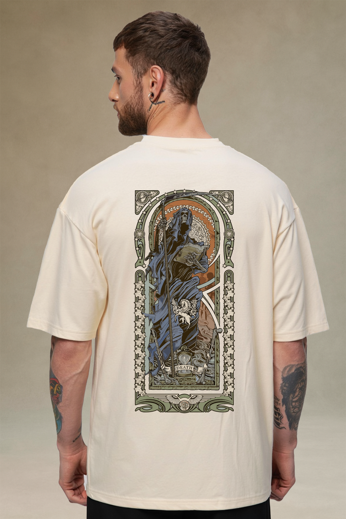 Camiseta Oversized Tshirt Hevor Tarot Death