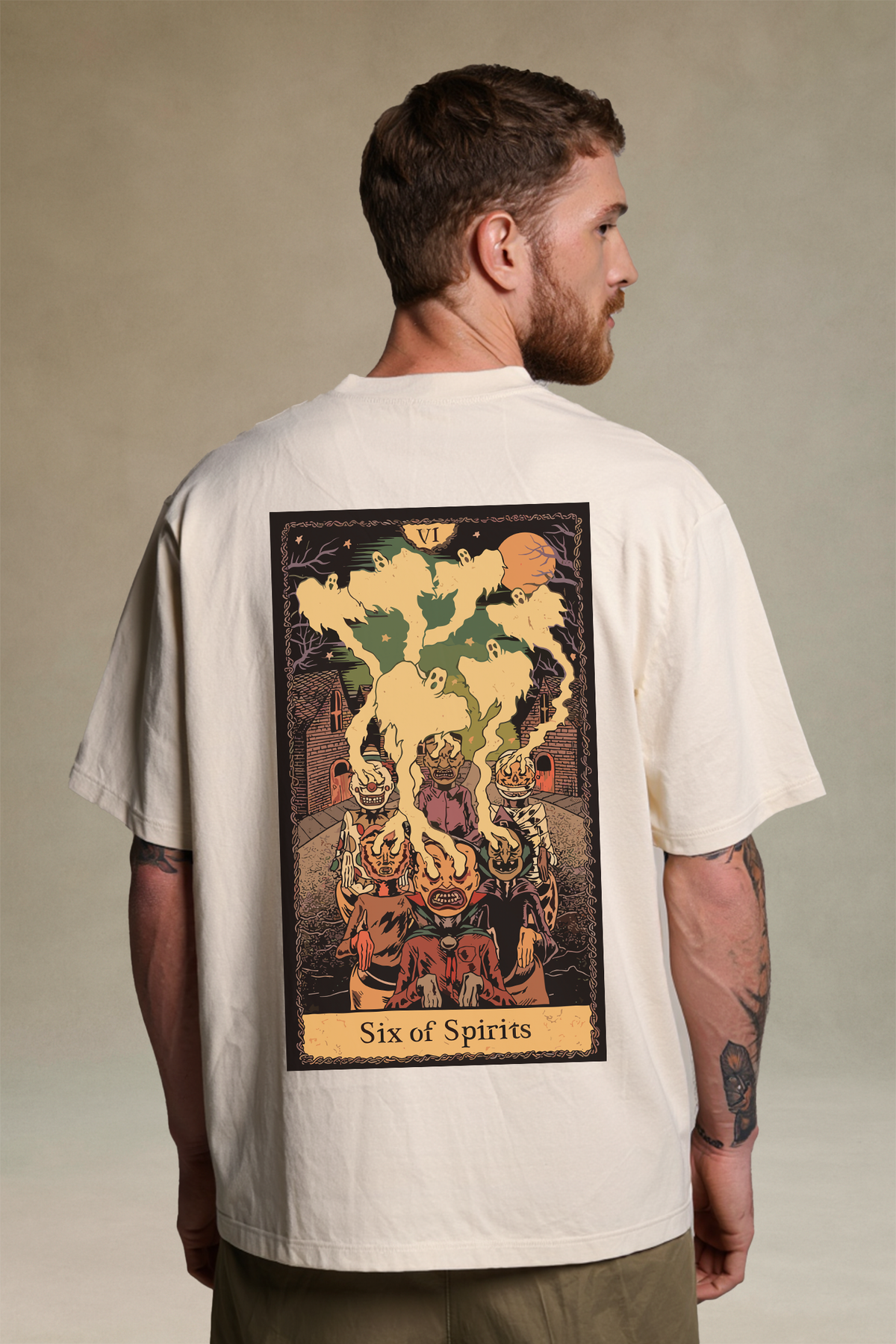 Camiseta Oversized Tshirt Hevor Tarot Six of Spirits