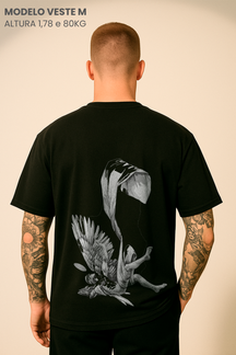 Camiseta Oversized Tshirt Hevor Tarot Anjo Caído