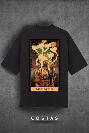 Camiseta Oversized Tshirt Hevor Tarot Six of Spirits