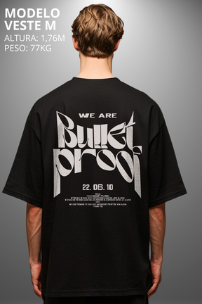 Camiseta Oversized Drop Typography Bullet Hevor