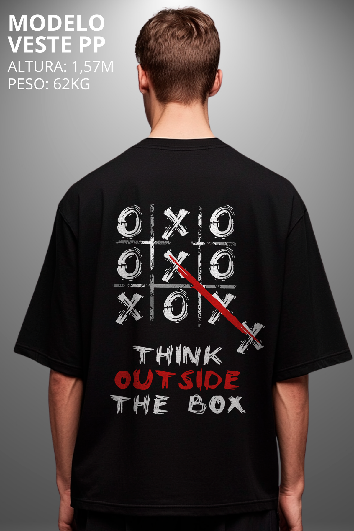 Camiseta Oversized Drop Typography The Box Hevor