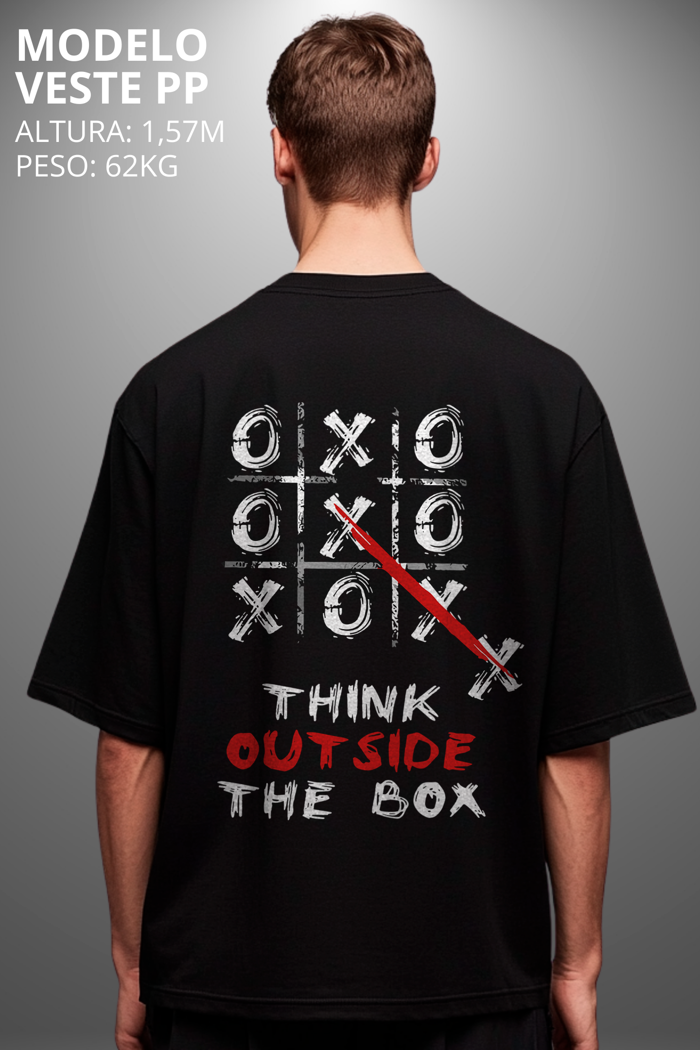 Camiseta Oversized Drop Typography The Box Hevor