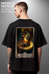 Camiseta Oversized Drop Folclore Brasileiro Boitata Hevor