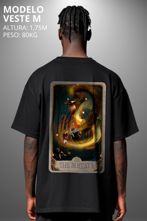 Camiseta Oversized Drop Folclore Brasileiro Boitata Hevor