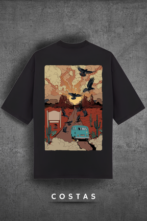 Camiseta Oversized Tshirt Hevor Exclusive Desert Road