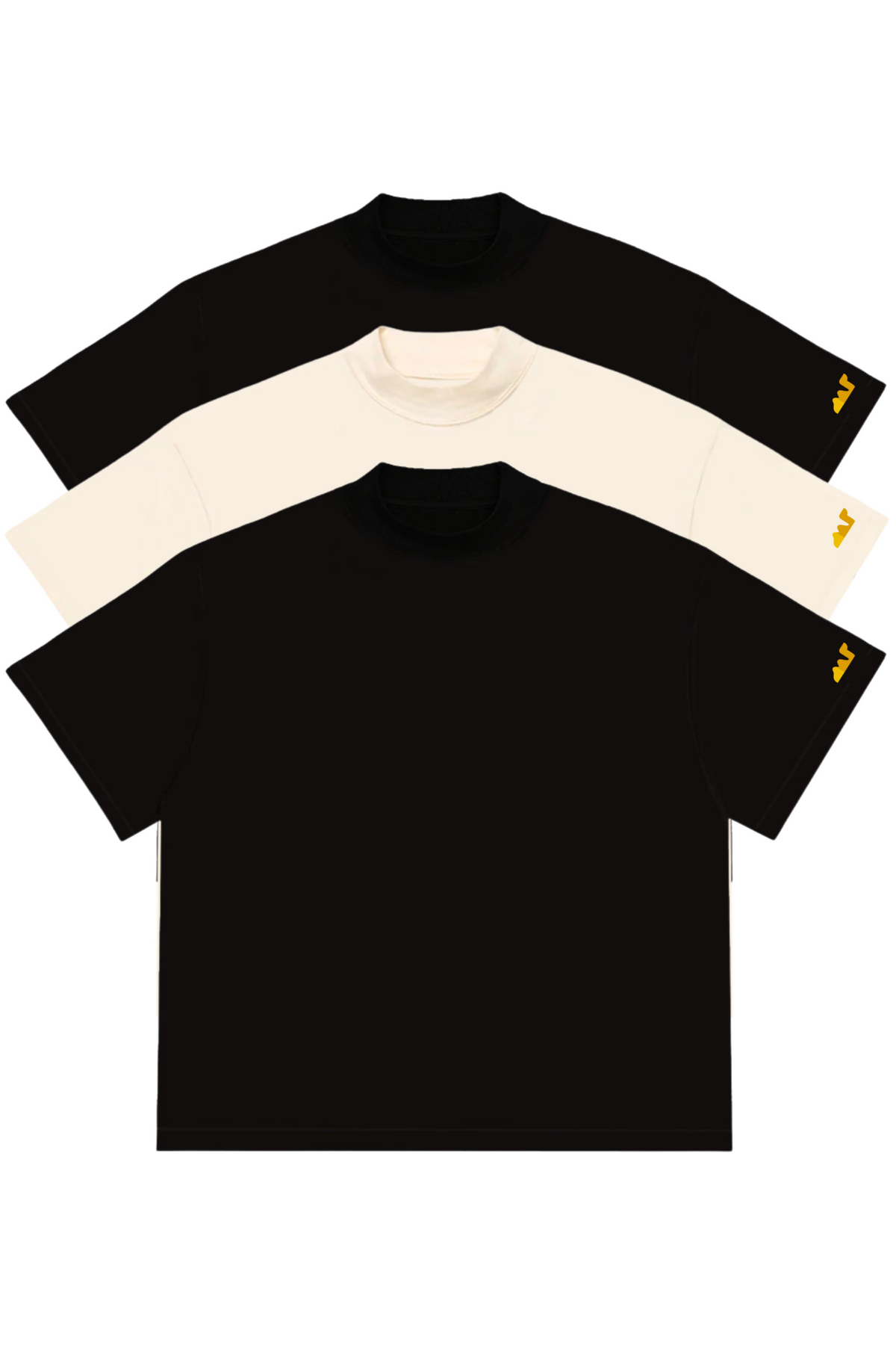 Kit 3 Camisetas Oversized Básica Hevor