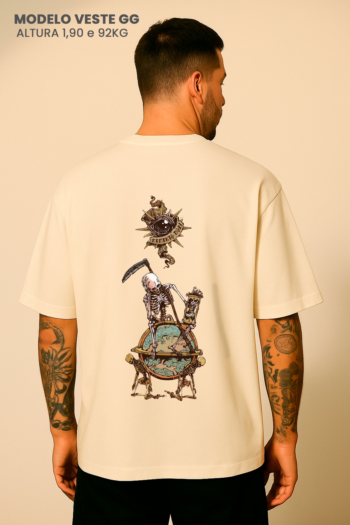 Camiseta Oversized Tshirt Hevor Tarot Tik Tak