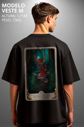 Camiseta Oversized Drop Folclore Brasileiro Saci Pererê Hevor