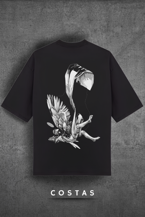 Camiseta Oversized Tshirt Hevor Tarot Anjo Caído