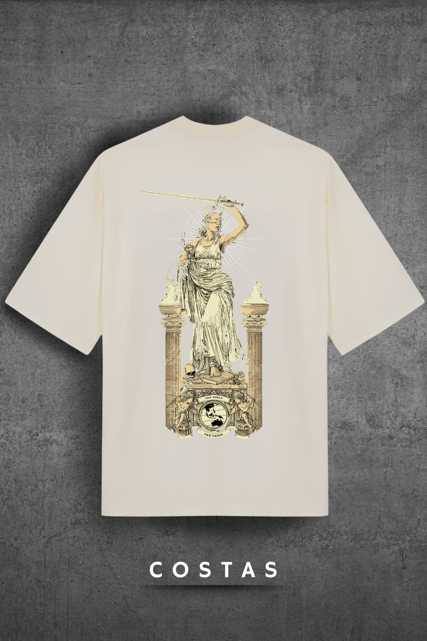 Camiseta Oversized Tshirt Hevor Tarot Justice