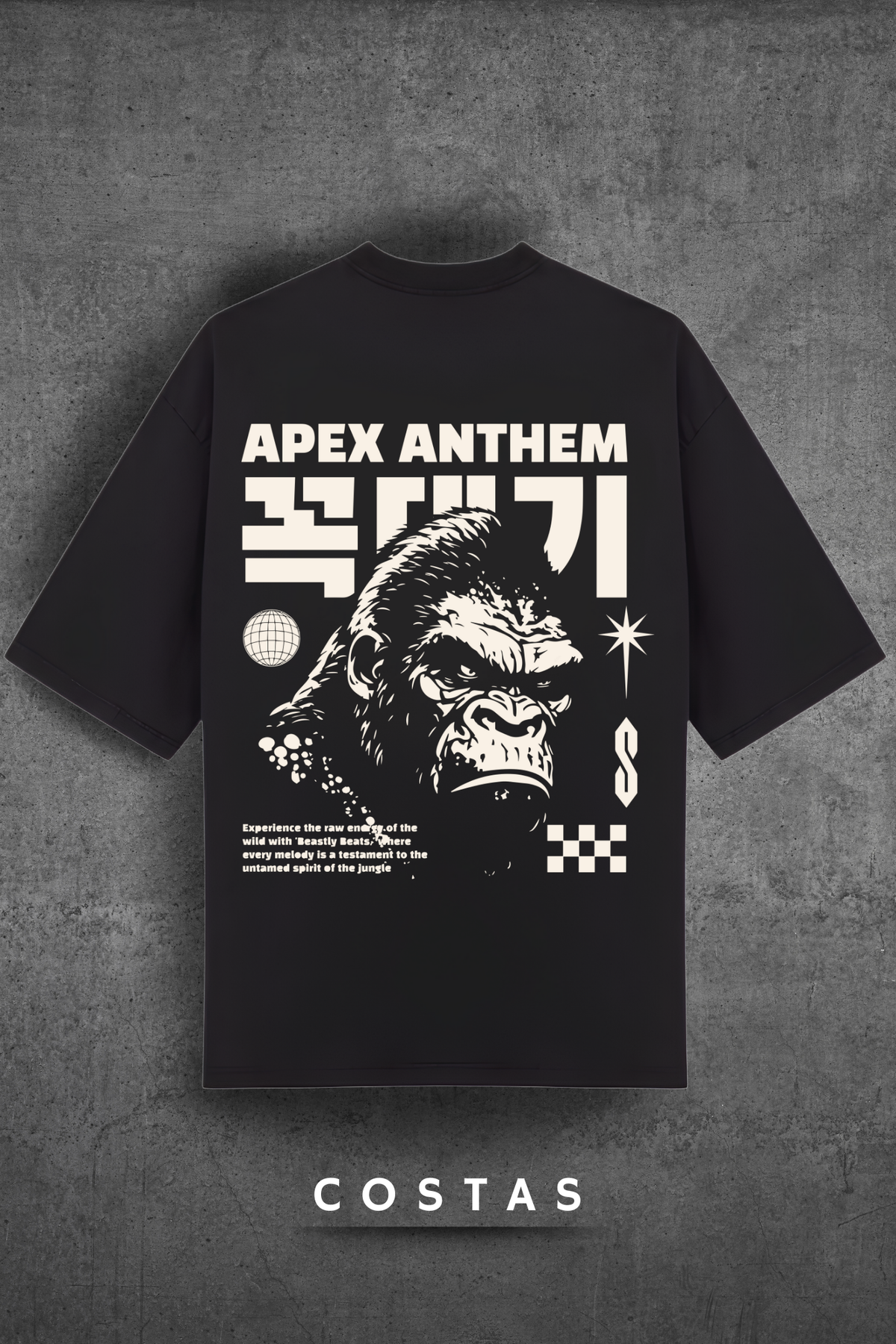Camiseta Oversized Tshirt Hevor Gorilla