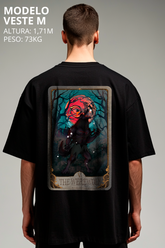 Camiseta Oversized Drop Folclore Brasileiro Lobisomem Hevor