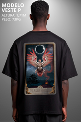 Camiseta Oversized Drop Folclore Brasileiro Rasga Mortalha Hevor