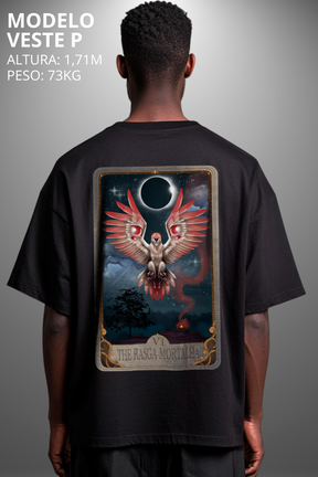 Camiseta Oversized Drop Folclore Brasileiro Rasga Mortalha Hevor