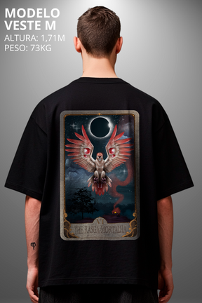 Camiseta Oversized Drop Folclore Brasileiro Rasga Mortalha Hevor