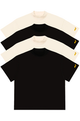 Kit 4 Camisetas Oversized Básica Hevor